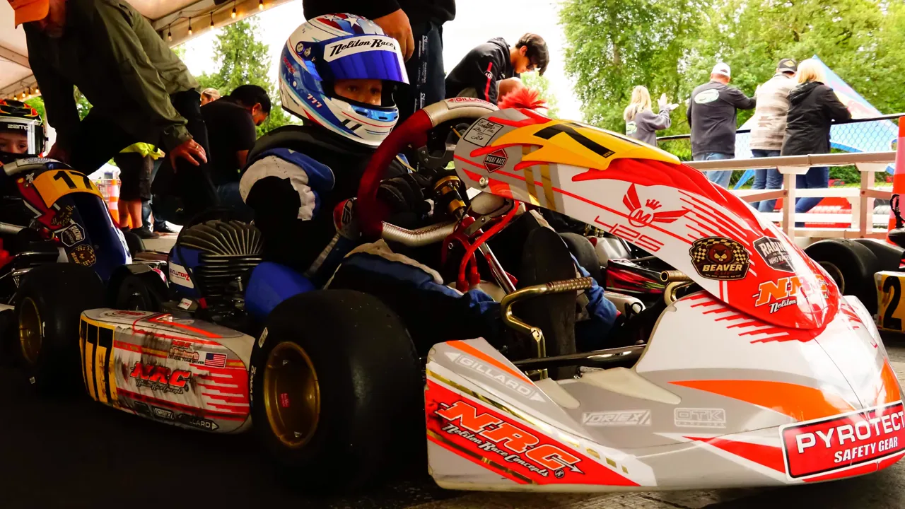 Ryder Wentworth on the kart